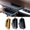 Black Beige Carbon Fiber Color Left Side Door Interior Inner Handle Pull Trim For BMW F25 F26 X3 X4 2011-2017 LH