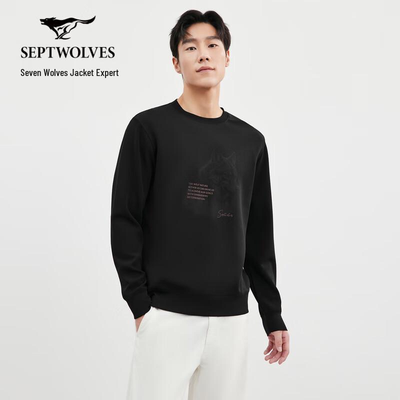 Septwolves Men's Autumn/Winter Round Neck Modal Blend Sweatshirt