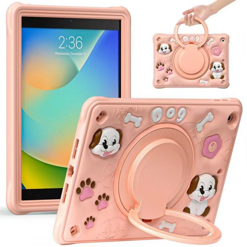 360 Rotating Stand Silicone Case IPad 10.2 2019-2021 Cute Bear Handheld Protective Cover