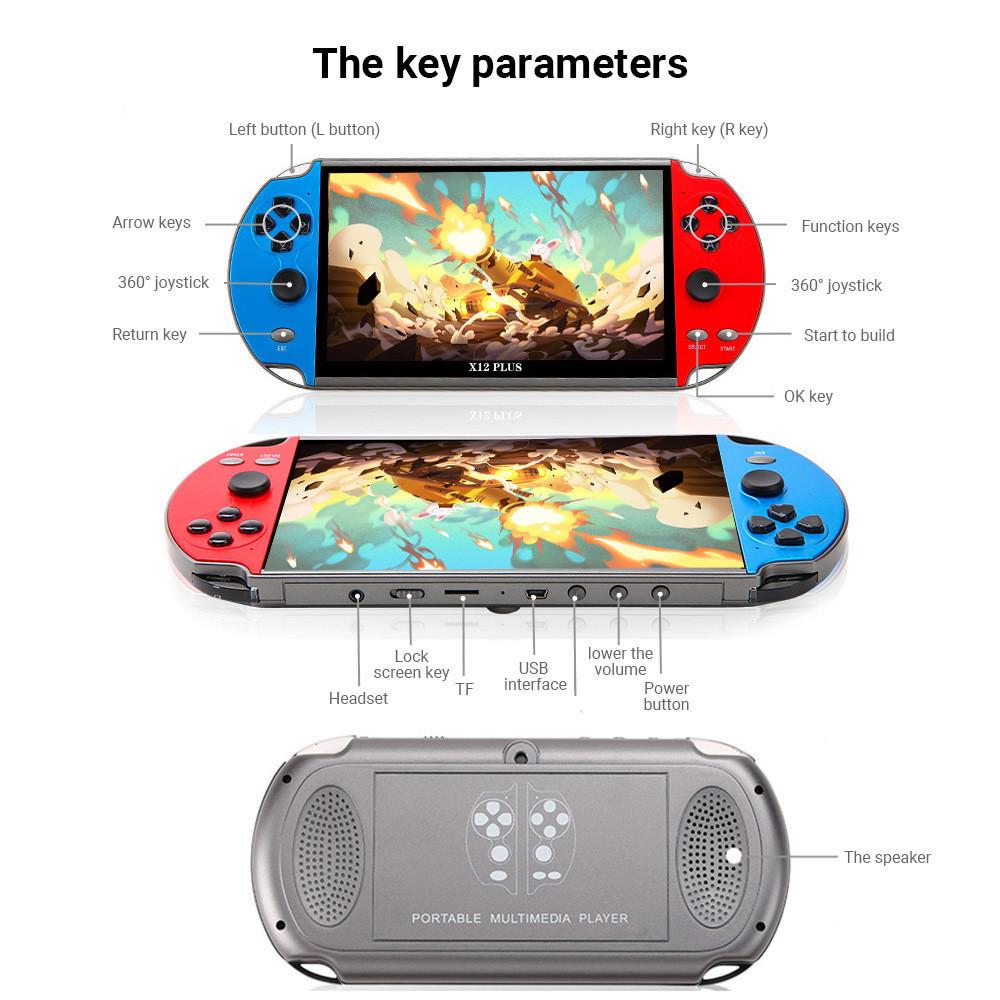 High-definition Large Screen Nostalgic Dual Joystick Game Console Built-in 10000+ Classic Game Handheld Game Console