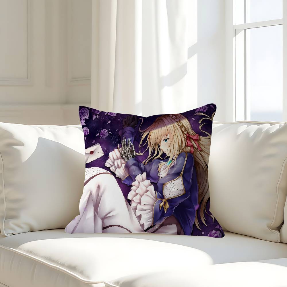 Novel V-Violet E-Evergardens Kissenbezug Abnehmbar Waschbar Kissenbezug – Ganzjährig Weiches Leinen