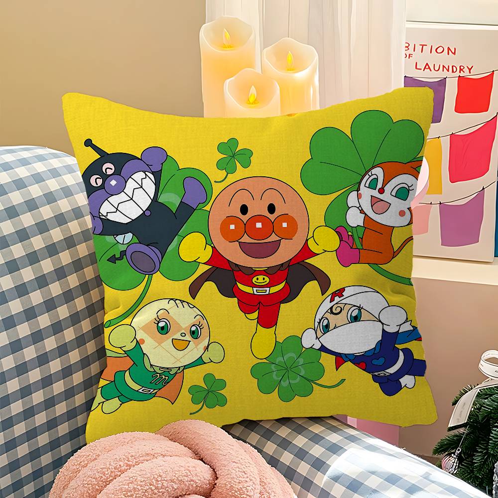 Classic Anime AAnpanmans Cushion Cover Pillowcase Upholstery Sofa Throw Pillow Home Decor Pillowcas