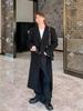 Men's Autumn/Winter 2025 Trendy Woolen Lapel Trench Coat - Scruffy Cool Mid-Length Outerwear