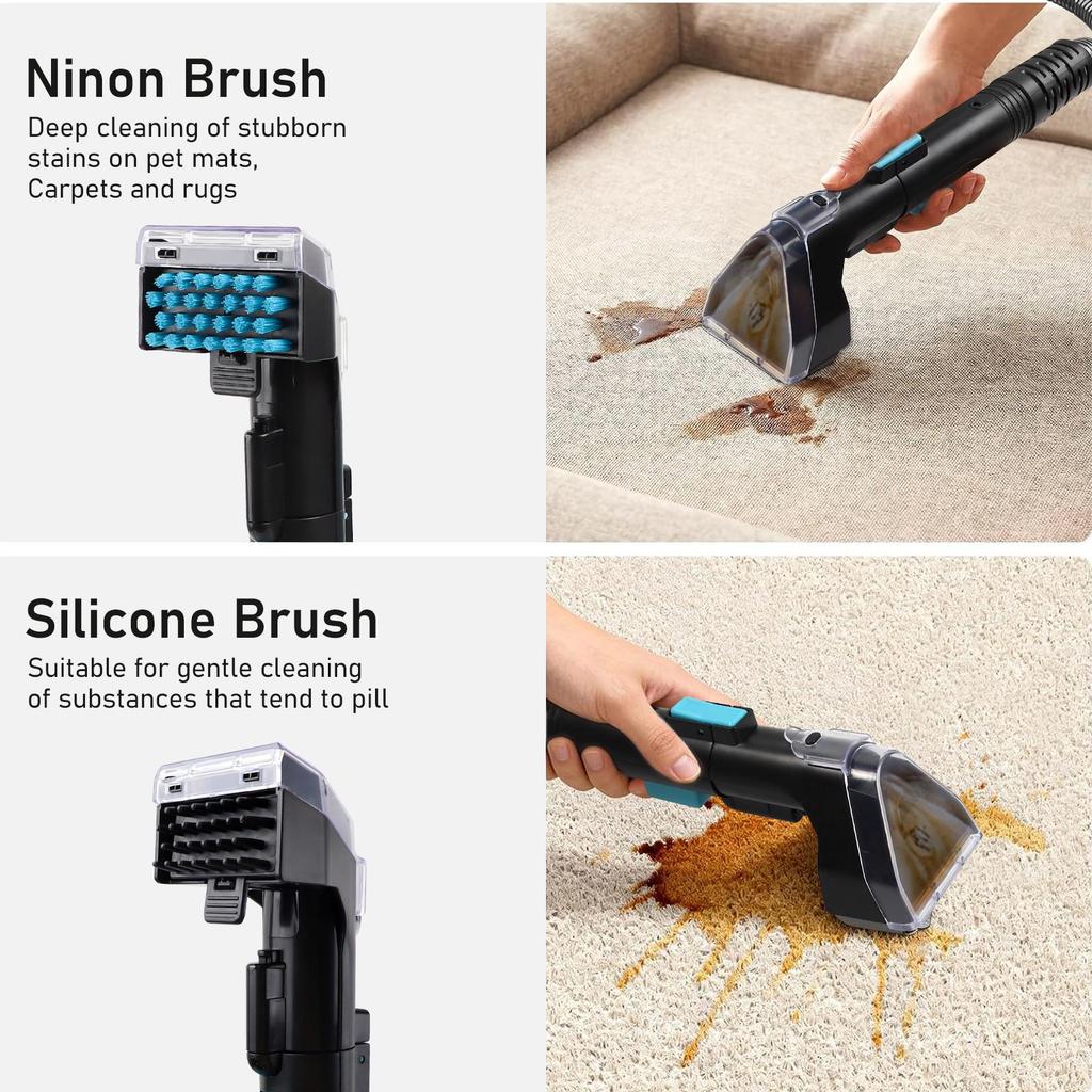 YADIMI Portable Carpet&Upholstery Spot Cleaner Machine with Self-Cleaning, 18Kpa Suction with 530W Motor, 1.75L Freshwater & 1L Dirty Water Tank