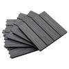 WPC Interlocking Decking Tiles, Pack of 11 Interlocking Patio Paving Slabs, 30 x 30 x 2.2 cm, Grey