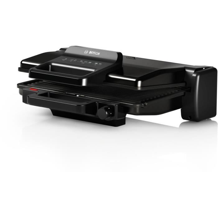 Grille-Viande - BOSCH - TCG3323 - Noir Mat - 2000W - Thermostat 5 Niveaux - 3 Positions : Mode Grill Ou Four, Pierrade