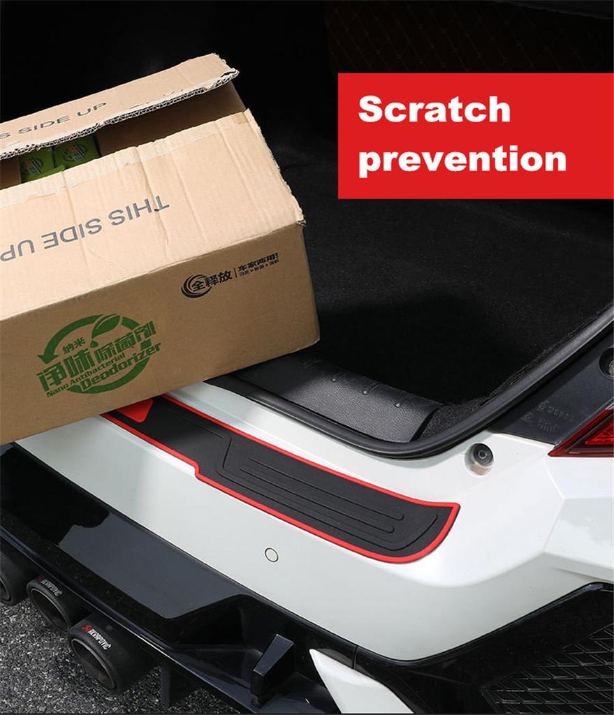 4PCS Universal Rubber Car Door Scuff Sill Cover Panel Step Protector Bumper Corner Protector