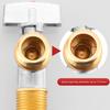 Brass Turn Shutoff Valves 1/2" Connection Heavy Duty Angle Stops Valves Quick Fixing for Water Heater & Sink Faucet