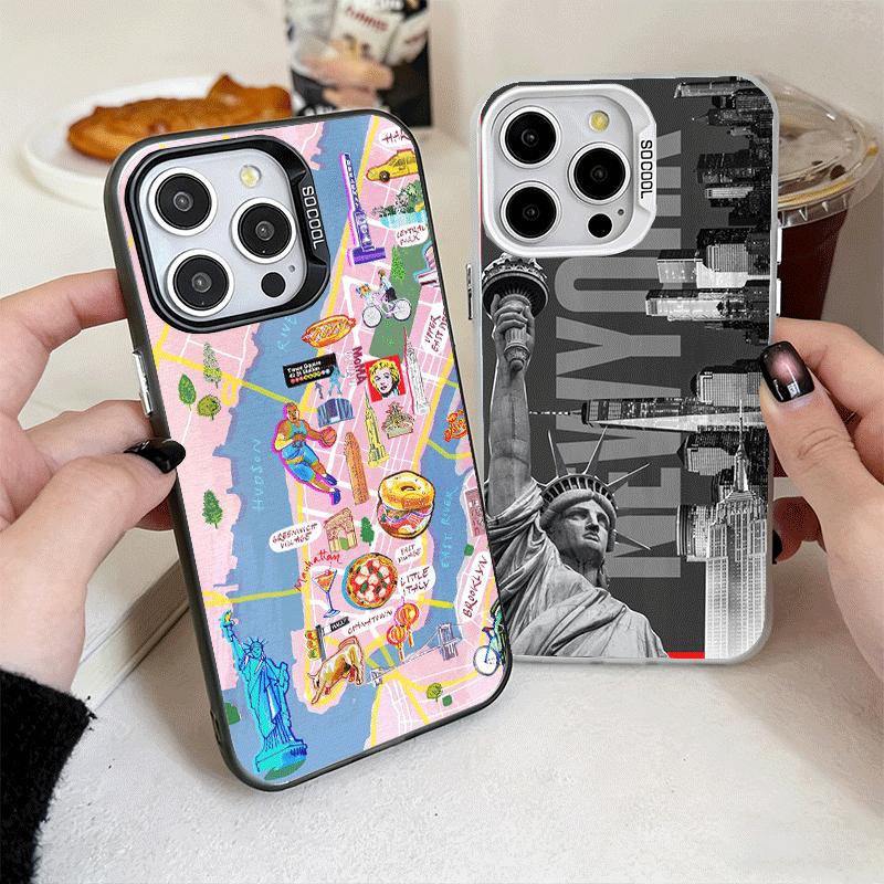 NYC New York City Soft Phone Case for iPhone 15 16 17 Pro Max 17Air 16E 14 Plus 13 12 Mini Shockproof Cover Back Shell