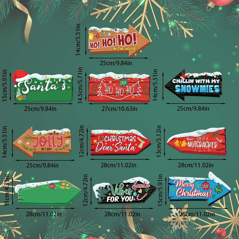 Christmas Decorations - 10Pcs Christmas Tree Hanging Ornament Holiday Xmas Ornaments Christmas Decorations Decor Home