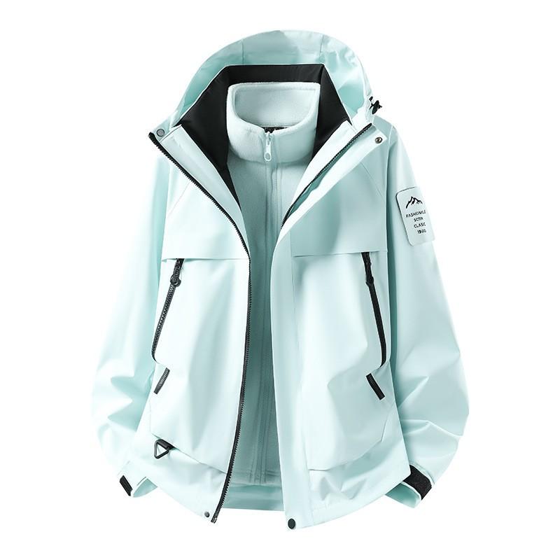 3-in-1 Outdoor Jacket Men Women Hiking Camping Climbing Windproof Waterproof Coat