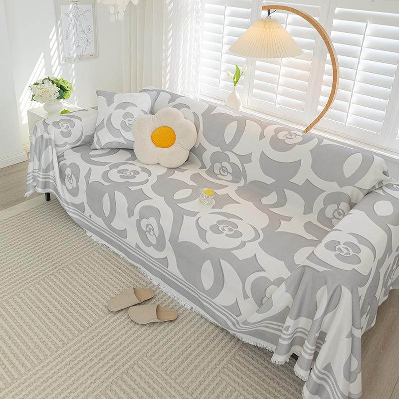 מזרון קיץ קריר משי קר דוגמת זברה קיץ כרית ספה נורדית יוקרתית קלה קיץ כיסוי ספה אוניברסלי מקיף מלא שמיכה