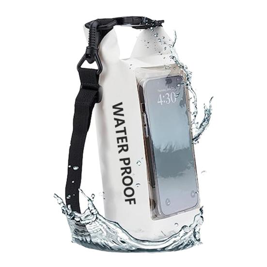 2L Waterproof Dry Bag Backpack Touch Screen Phone Pouch Outdoor Water Sports Roll Top Sack for Kayaking Rafting Hiking