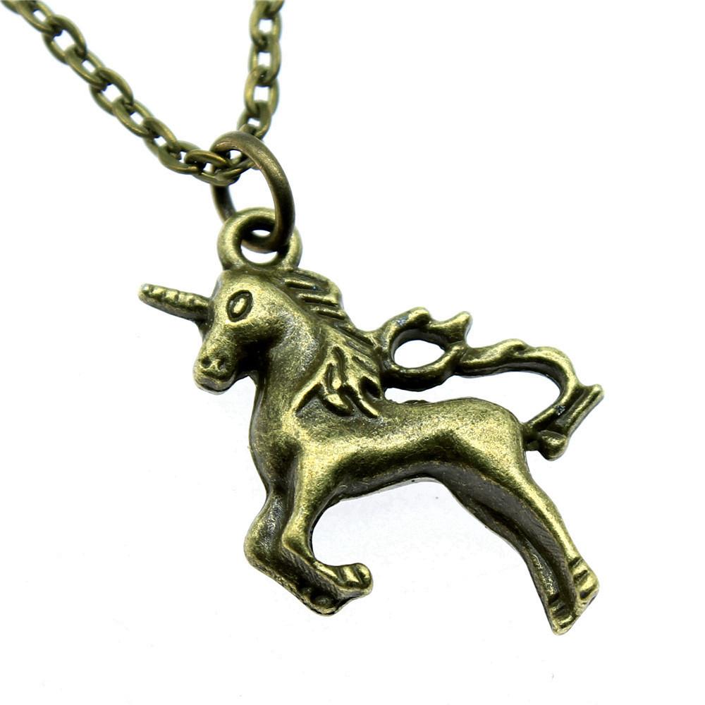 Horseshoe Charm Necklace  Animal Pendant For Horse Lovers Cowboy Western Jewelry 43cm Chain