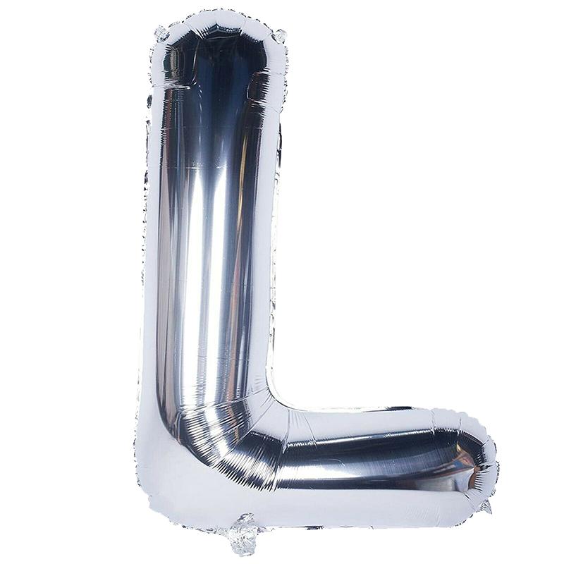 

Balloons Letter Large 40 Inch Silver Helium Air Foil Birthday Party Wedding L