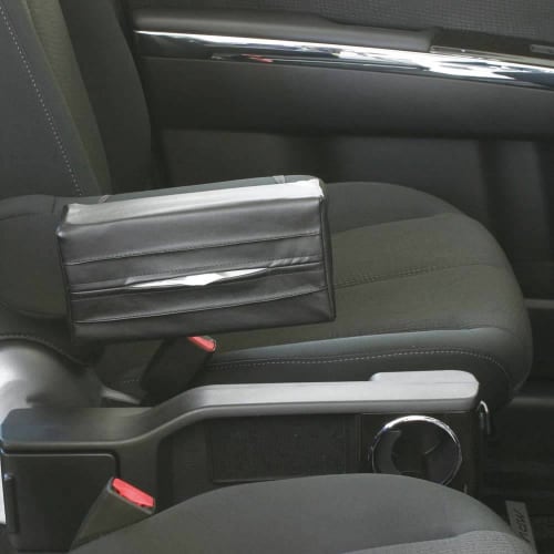 Napolex Tissue Case Sun Visor/Headrest/Armrest Easy Installation Can also hang plastic bags Genuine Leather Style Black Convenient Goods Car Supplies