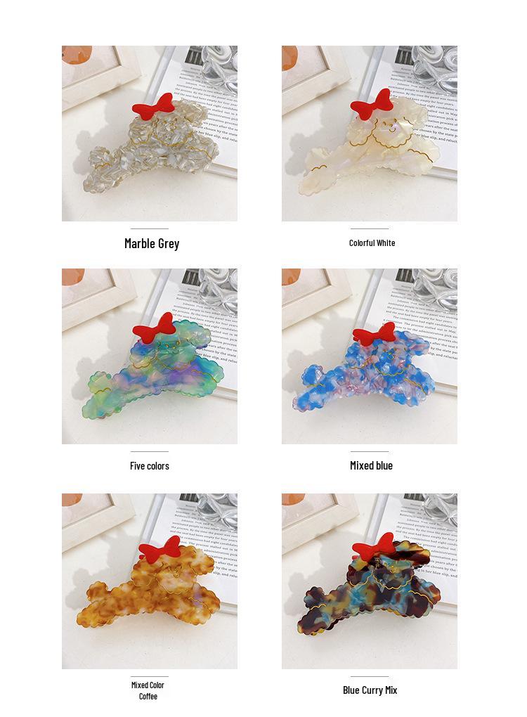Korean Cute Poodle Dog Acetate Hair Clip: French High-End Hair Claw