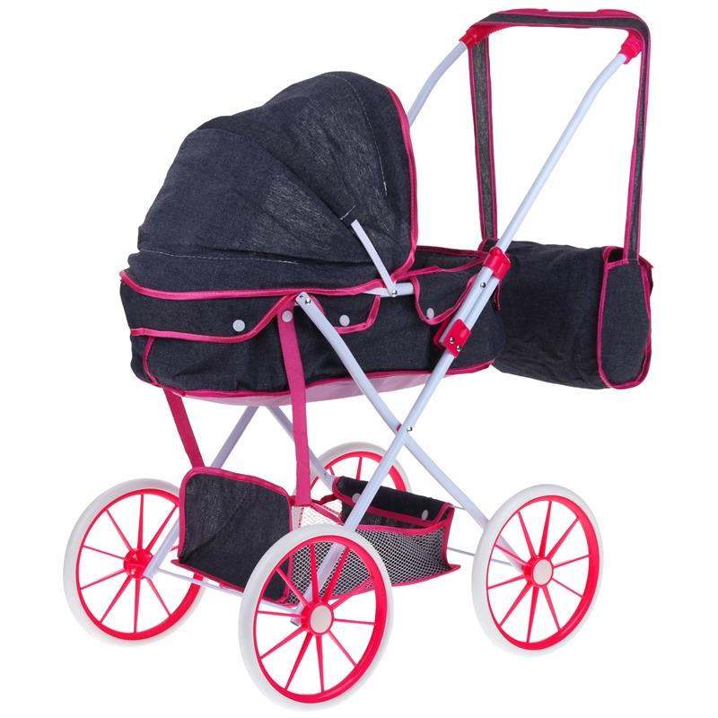 Καρότσι Κούκλας Βαθιά Καλαθούνα Αναδιπλούμενη Τέντα Ροδάκια Αφρού