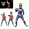 Boys' Full Body Jumpsuit Masked Knight Costume Set In Milk Silk For Cosplay Events