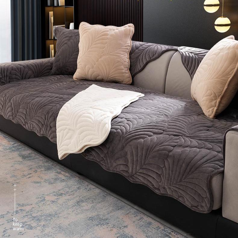 Plush Sofa Cushion Winter Cover Cushion All-inclusive Non-slip Household European Sofa Cover All-season Universal Seat Cushion