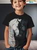 Children's Clothing Boys T-Shirt 3D Horse Print Short Sleeve Fashion Kids Summer Clothes Casual Child Girls Clothing O-Neck Tops