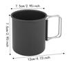 Multifunction Camping Mug Black Travel Cup Durable Portable Mug  Hiking Travel