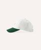Bibeleude Embroidered Cotton Two-Tone Ball Cap 002 White & Green