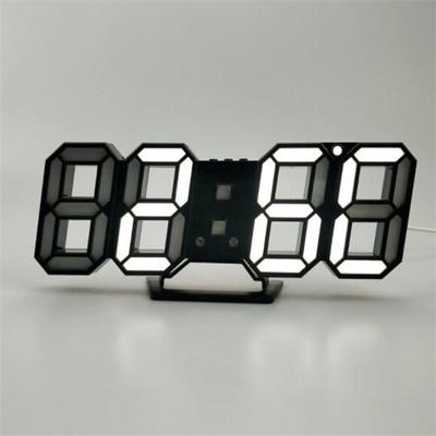 3D LED Wall Clock Modern Digital Table Desktop Alarm Clock Nightlight Saat Wall Clock