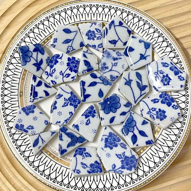 100g Oval Ceramic Mosaic Tiles Multi Color Mosaic Piece DIY Mosaic Making Stones for Craft Hobby Arts Home Wall Decoration arte