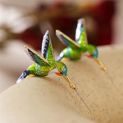 Orecchini da donna Orecchini colibrì 3D Gioielli con animali Accessori per orecchie femminili carini Regali per feste di nozze