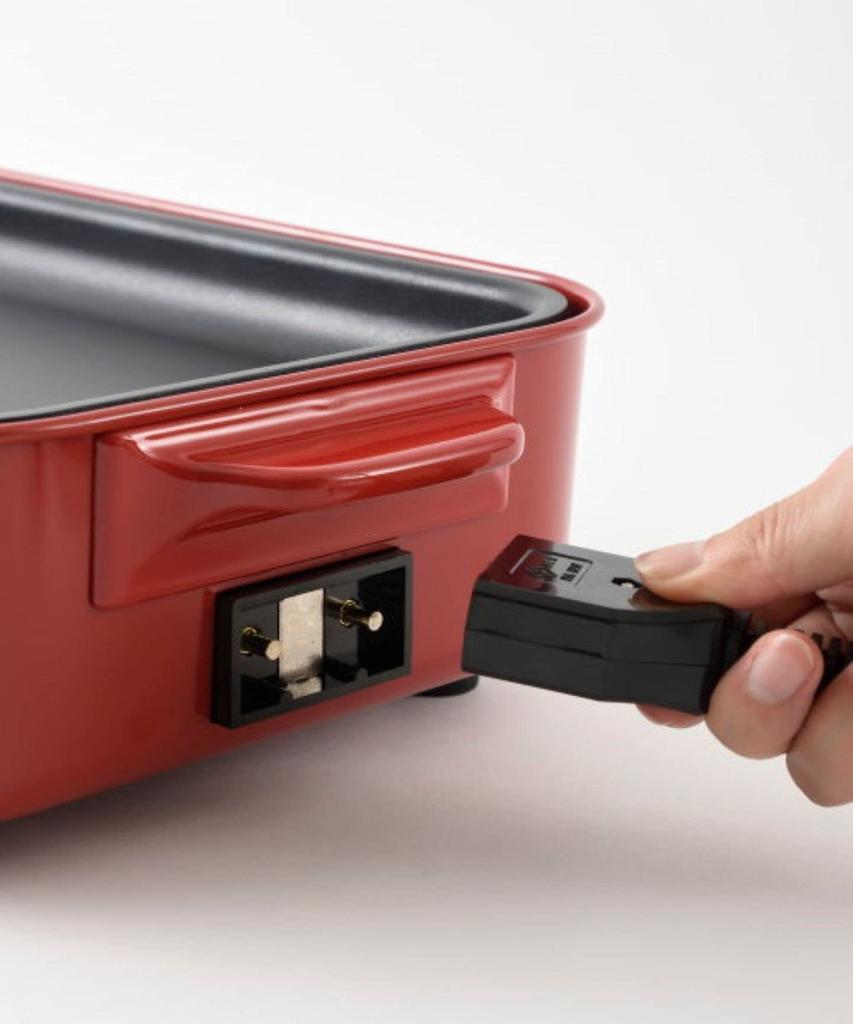 BRUNO Bruno Compact Hot Plate Body 4 Types of Plates Ceramic Coated Pot Flat Recipe Book Included Navy Navy Stylish Cute This 1 Unit Lid Included