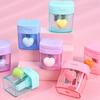 2Pcs Cartoon Pencil Sharpener Single/Double Hole Pencil Cutter Tool Student Stationery Simple School Office Supplies