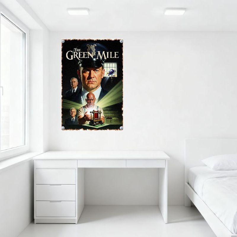 The Green Mile Vintage Metallplåtskylt Klassisk Filmplansch Väggdekor för Man Cave Bar Café Hemmakontor Konst