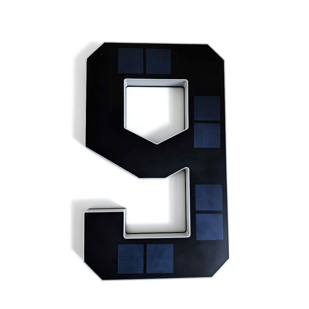 No Wiring Solar Lighted House Numbers Light 6.7IN Solar Digital Doorplate Porch