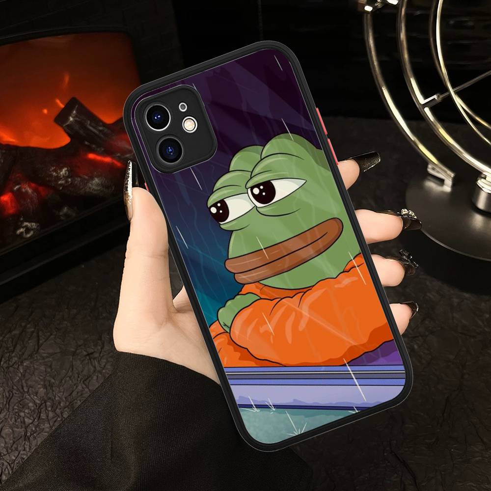 

Internet Meme Sad Pepe The Frog For IPhone 11 12 13 14 15 16 Pro Max Plus Matte Translucent Phone Cover iphone 16pro max
