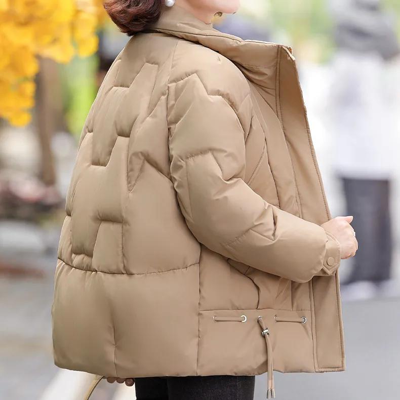Autumn and Winter Down Jacket for Women Short Coat Stylish Middle-aged and Elderly Women Cotton Coat