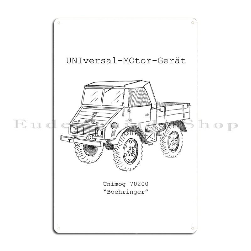 

Unimog 70200 Boehringer Metal Sign Bar Garage Printing Custom Garage Decoration Tin Sign Poster 20x30cm（7.8x11.8inch）