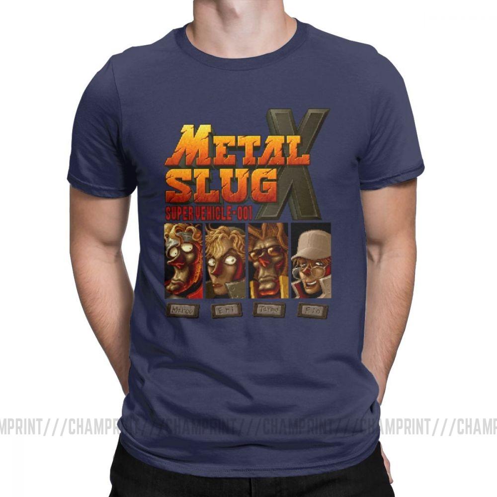 

Humorous Metal Slug X T-Shirt for Men O Neck Cotton T Shirts Retro Classic Geo Gun Game Short Sleeve Tees Birthday Present Tops 4XL