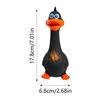 Funny Squeaky Chicken Dog Toy, Rubber Quacking Chew Toy for Boredom Relief – Durable Latex Stress Reliever, Interactive Squeeze Toy, Black, 7