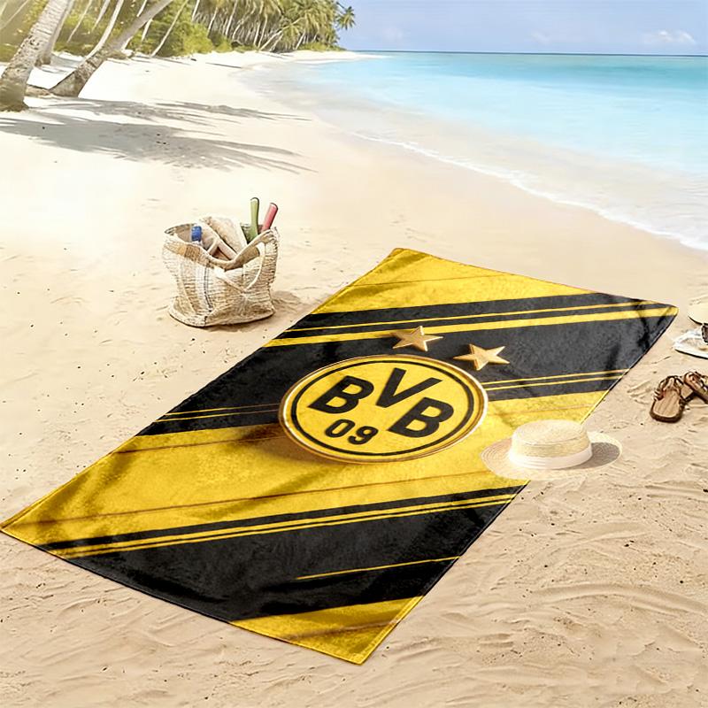Vibrant BVB Fan Art beach towel Beach towel for vacation photos Outdoor camping Outdoor pool towel Absorbent bath towel swim