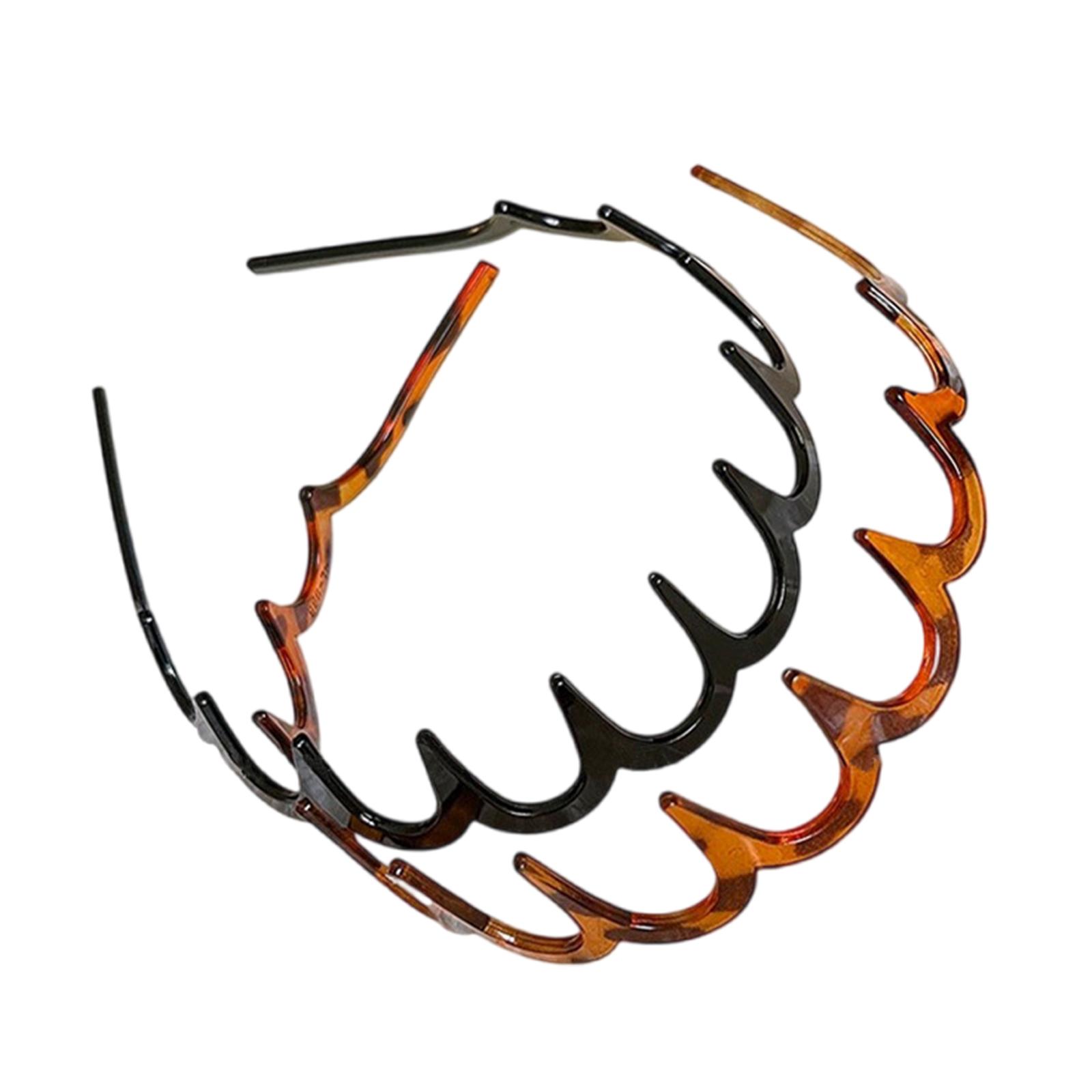 

2pcs Lightweight Resin Hair Clip With Tooth Designs Headband For Long Hair Users Seeking A Firm Grip And Stylish Look