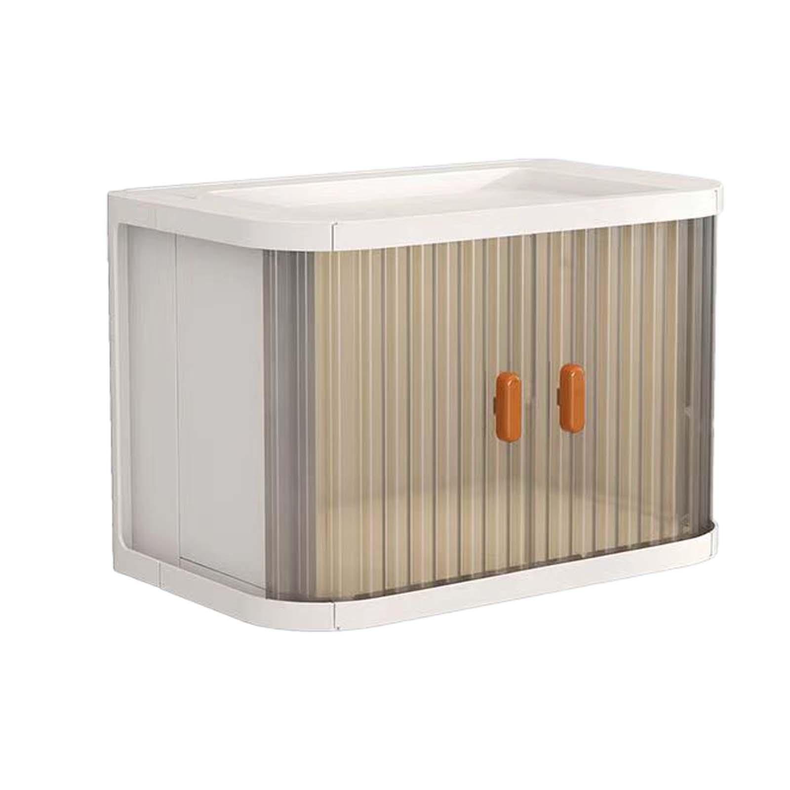 Foldable Desktop Organizer Stackable Small Collapsible Storage Bins Desk Storage Box Folding Storage Basket for Home Office