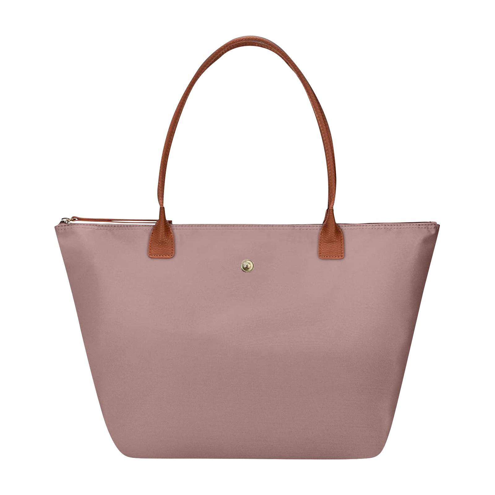 

Женская сумка-тоут большой вместимости, сумка на одно плечо, мягкая кожаная сумка One Size розовый