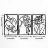 3Pcs Wall Sculptures Black Wall Decor Thick Metal Minimalists Wall Art Decor Hanging Minimalists Abstract Female