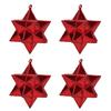 Set de 4 etoiles de noel rouge
