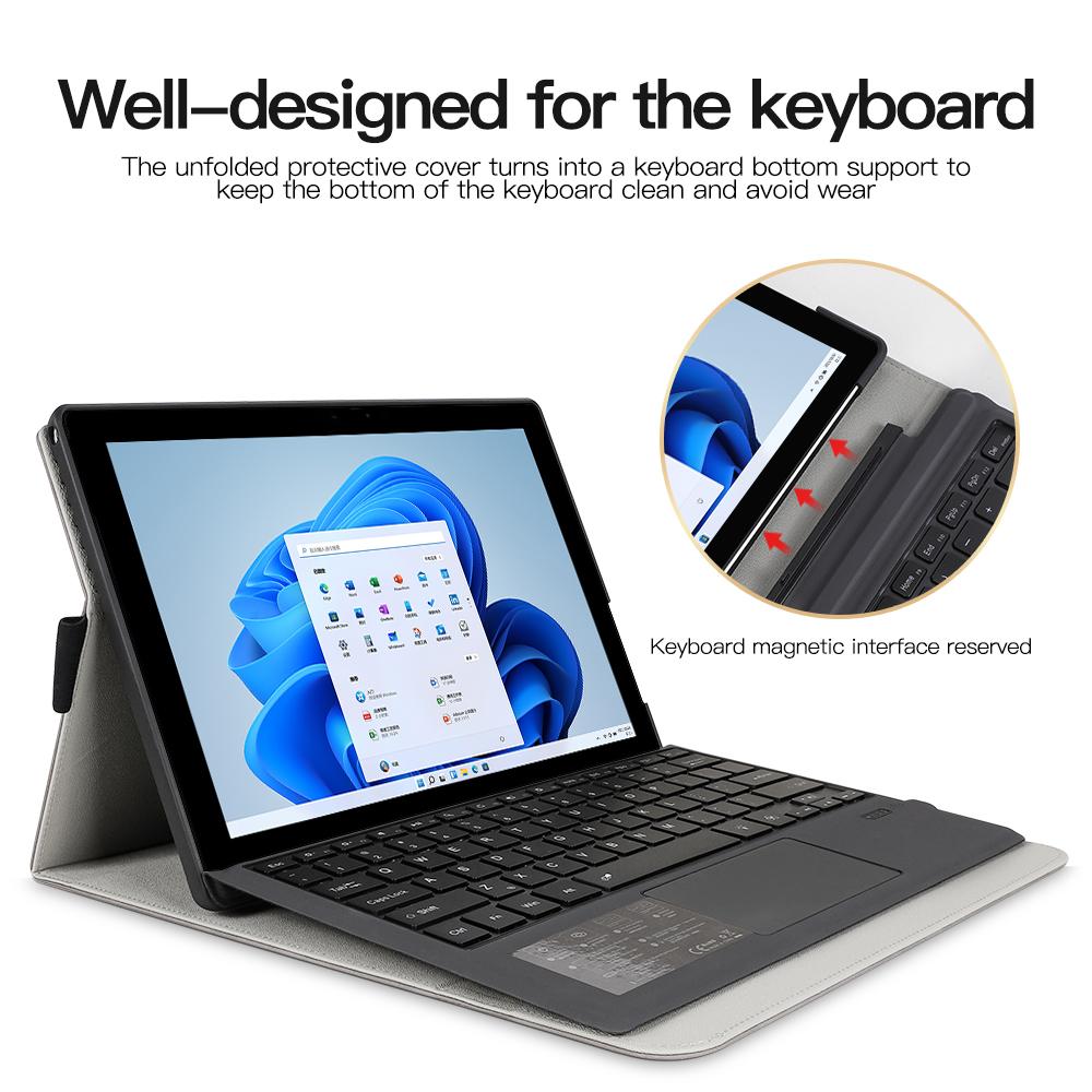For Microsoft Surface Pro 10/9 Case Stand Leather Protective Sleeve with Pen Holder