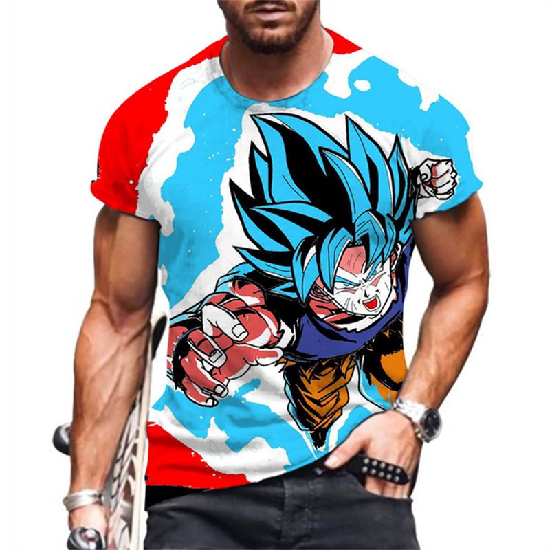 Men's Anime Dragon Ball Broly T Shirt 3D Printed Short Sleeve