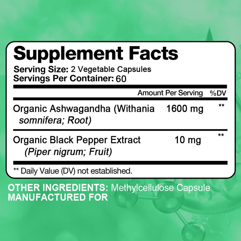 Organic Black Pepper Extract – Soothes and relieves stress 120 Capsules