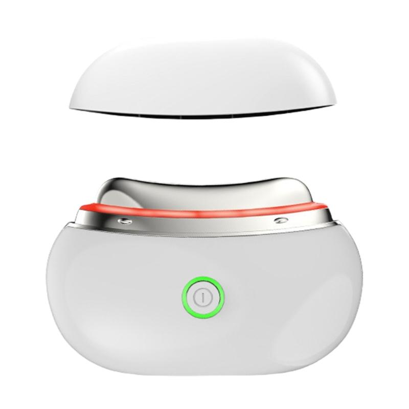 

Electric Gua Sha Tool for Face Heat Cold Massage with 3 Intensity Modes and Multi Color LED Therapy білий