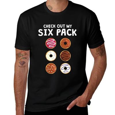 Check Out My Six Pack Funny Donut Fitness Shirt Tshirt Plus Size Basic Cotton Tshirt